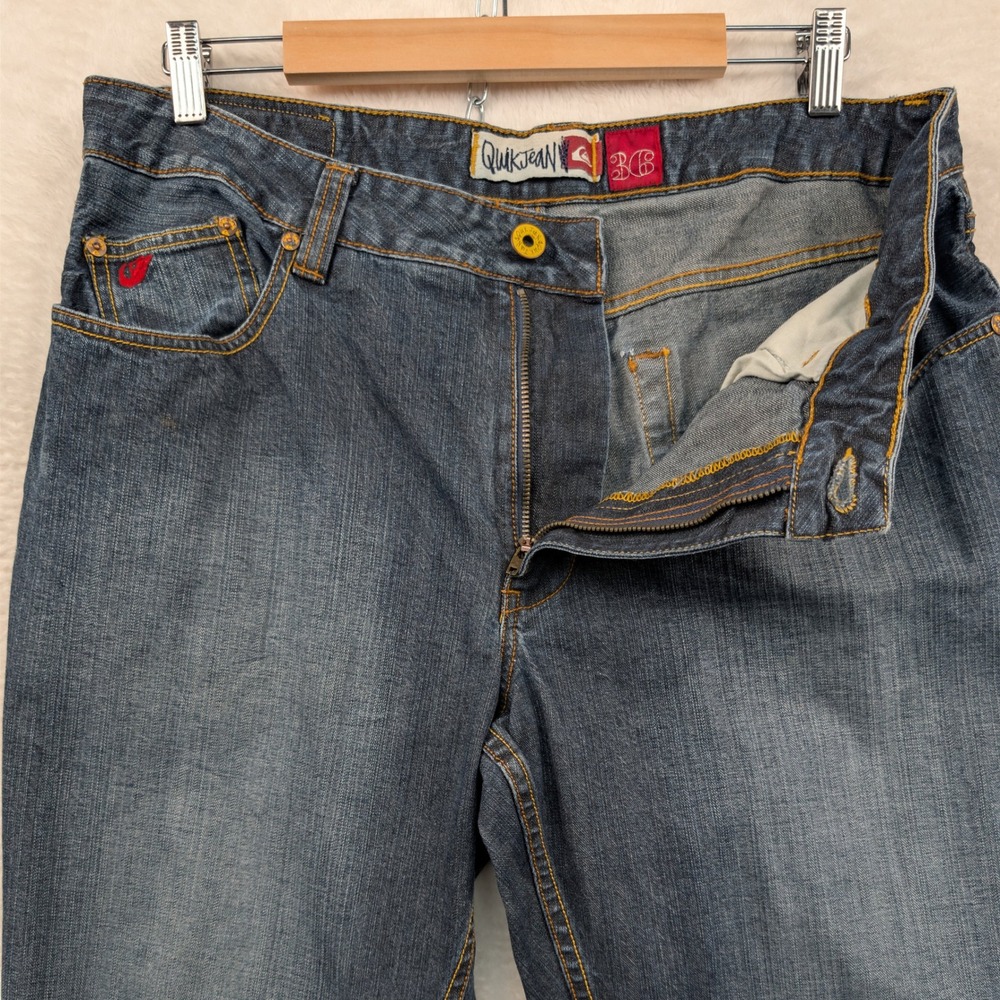 VTG Quiksilver QuikJean Jeans Mens 38x30 Blue Relaxed Fit Skater Baggy Surf Y2K